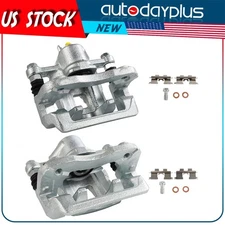 Pair Rear Brake Calipers w/ Bracket For 2007-2010 Hyundai Elantra Sedan l4 2.0L