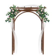 8FT Wooden Garden Arbor Arches Trellis for Wedding Party 62.99x23.62x84.65 "