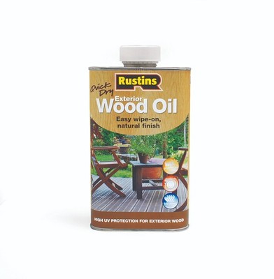 Rustins Quick Dry Außen Holzöl seidig Wasserbasis UV-Schutz 500ml/1L
