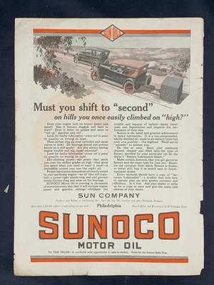 Magazine Ad - 1921 - Sunoco Oil