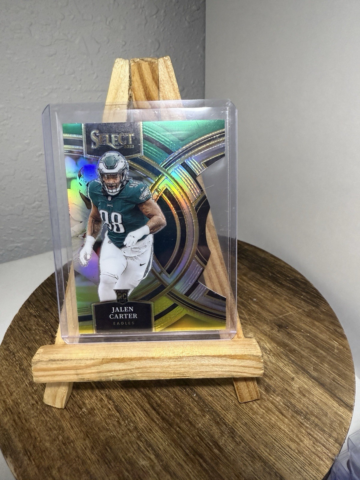 2023 Prizm Select Football - Jalen Carter RC - Premier Die-Cut Green/yellow