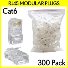 300PCS RJ45 Modular Plugs for Cat6 Ethernet Cable Connector Cat 6 8P8C End Plug