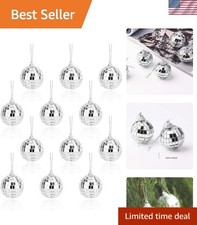 Charming 12 Pcs Silver Mirror Balls (3CM) - Ideal for Weddings & Holiday Parties