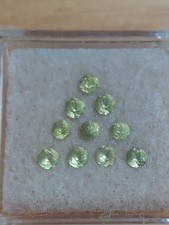 1.00ct 3mm 10pcs Round Natural Green Peridot