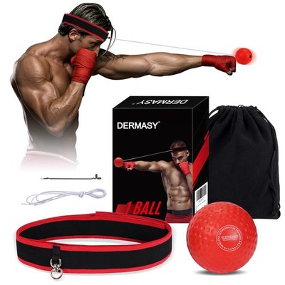 Upgraded Boxing Reflex Ball Training Headband Reaction Punching Speed Fitness