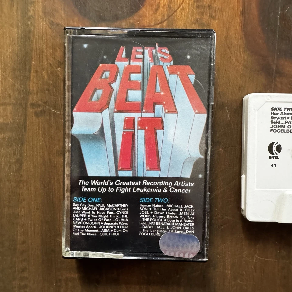 LET’S BEAT IT ‘84 Cassette Tape To Fight Leukemia & Cancer Michael Jackson Works Foto 2 de 4