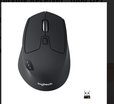 Logitech M720 Triathlon Bluetooth & Unifying Wireless Optical Mouse for PC/OPEN