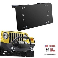 Flip Up License Plate Mount Winch Roller Fairlead Mounting Bracket 8 3/4 Inch