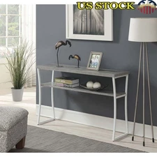 X-Calibur Console Table Shelf Indoor Storage Durable Metal Frame Modern Design