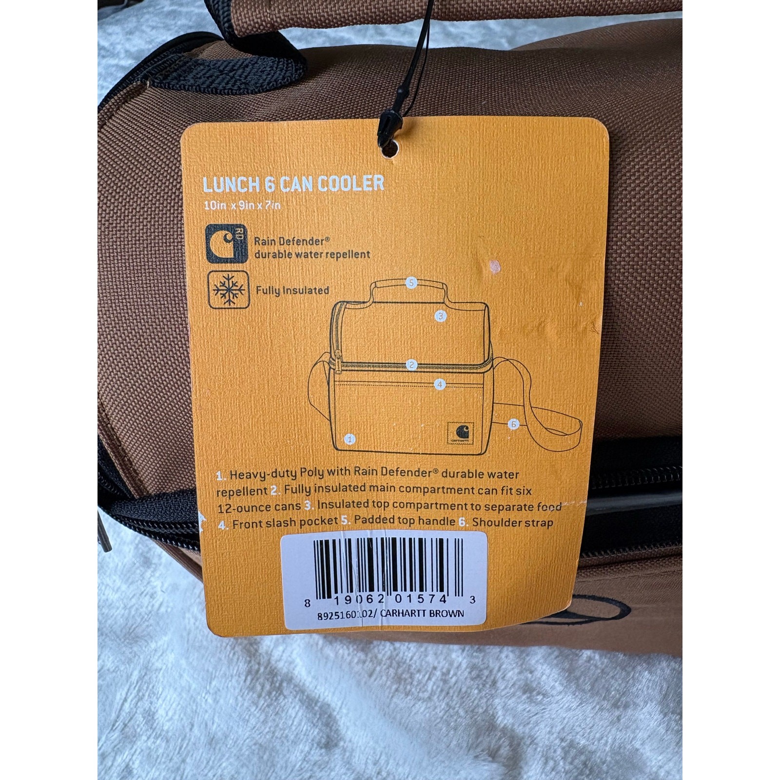 CARHARTT 6 CAN INSULATED LUNCH COOLER WITH MERCEDES BEBZ LOGO thumbnail 5