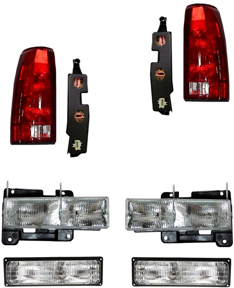 Headlights For Chevy Silverado Truck 1992 Signals Reflectors Tail Lights Boards Foto 2 de 4