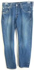Levi's Jeans Women's 34x32 Blue Denim Lot 901 Button Fly Distressed