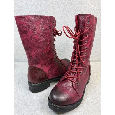 Biker Boots Boots Damen Rot Heavenly Feet Arabella Biker Boots