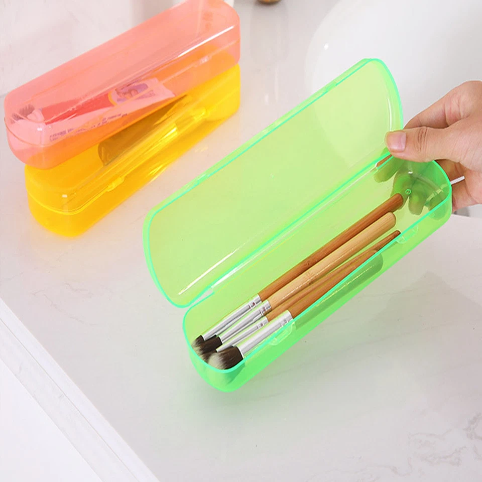 4 x Toothbrush Case Travel Cover ~ Plastic Holder, Family Pack, Brushes Holidays - Image 3 of 4
