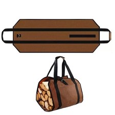 Firewood Log Carrier Bag Heavy Duty Canvas Tote Wood Carrying Holder