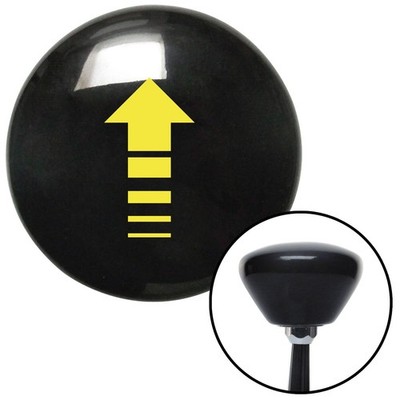 Yellow Broken Directional Arrow Up Black Retro Shift Knob w/ M16x1.5 Insert