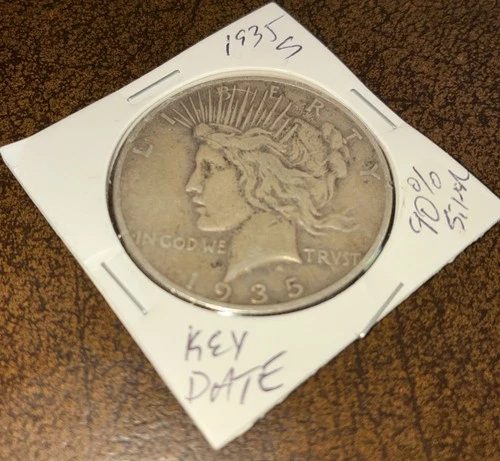 Photo of a 1935-S Peace Dollar from an eBay listing that sold on Jul 22, 2026