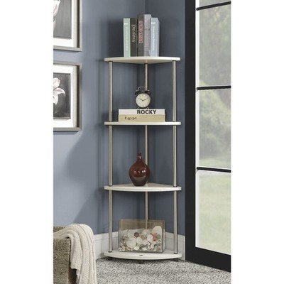 Designs2Go 4 Tier Corner Shelf, White