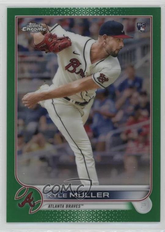 2022 Topps Chrome Green Refractor 43/99 Kyle Muller #70 0h26
