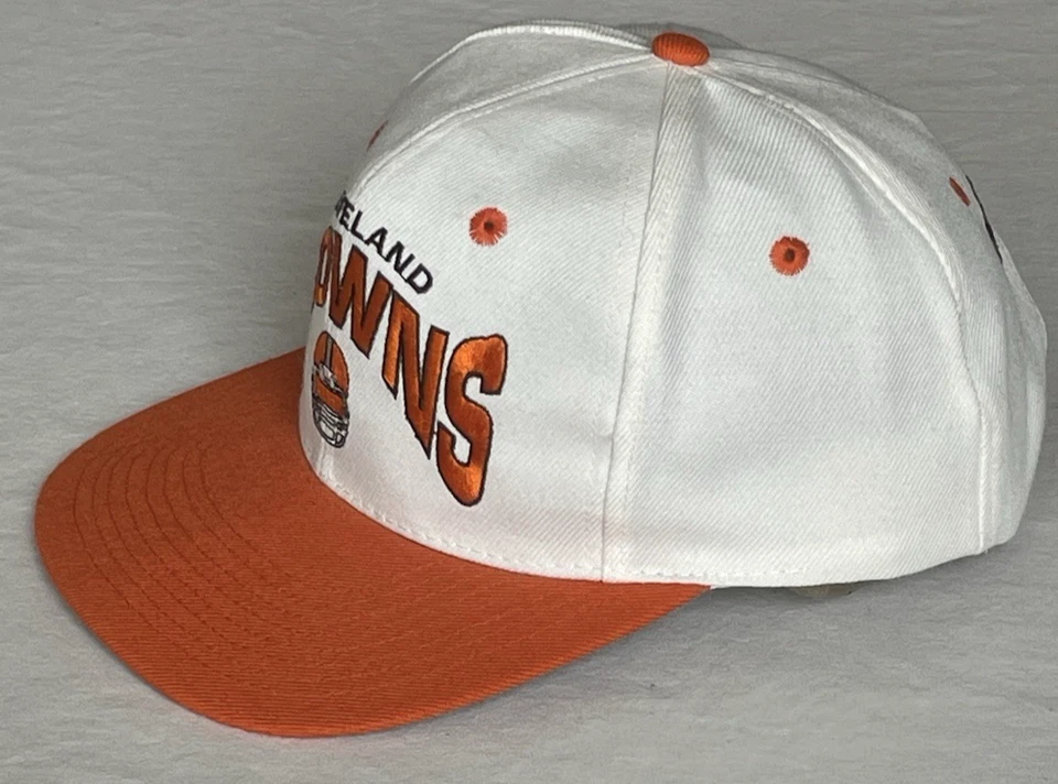 Gorra de colección Cleveland Browns para hombre naranja blanca Snapback Truckers NFL Foto 3 de 4