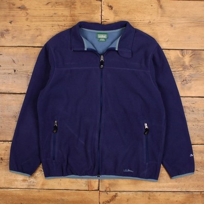 Vintage L.L.Bean Outdoorjacke L Fleece Fleece blau