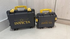 Invicta 3 & 8 Slot Collector Dive Cases Gray w/Yellow Handle