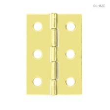 Butt Hinge 6 Hole Brass Plated 2-1/2" X 1-5/8"