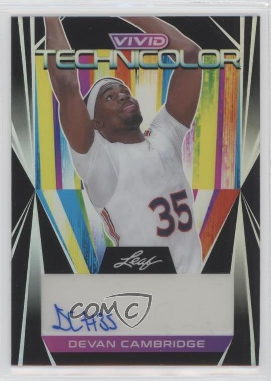 2022-23 Leaf Vivid Technicolor Black /20 Devan Cambridge #T-DC1 Auto pe8