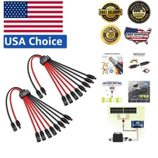 Y Branch Parallel Adapter for Solar Panels - 2 Pack, UV Resistant & Durable