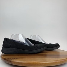 Womens Bzees Golden Bright Black Gem Slip On Comfort Casual Flats Shoes Size 11