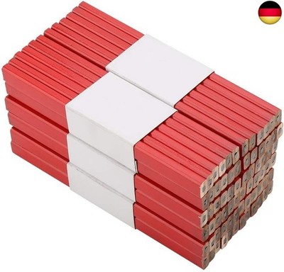 72Pcs 175mm achteckige rote harte schwarze Mine Carpenter Bleistift