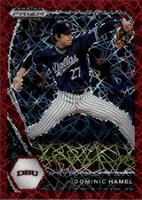 2021 Panini Prizm Draft Picks Dominic Hamel #PDP81 Red Velocity Prizm A14