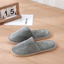 Spa Slippers Washable Reusable Closed Toe Indoor Hotel Slippers Home Travel PN