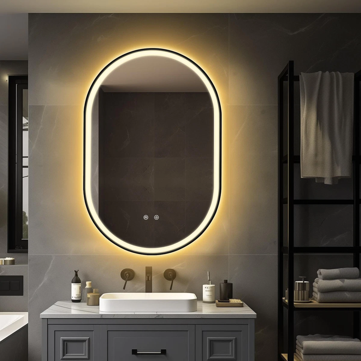 LED Badezimmerspiegel mit Beleuchtung Badspiegel Wandspiegel Beschlagfrei IP44