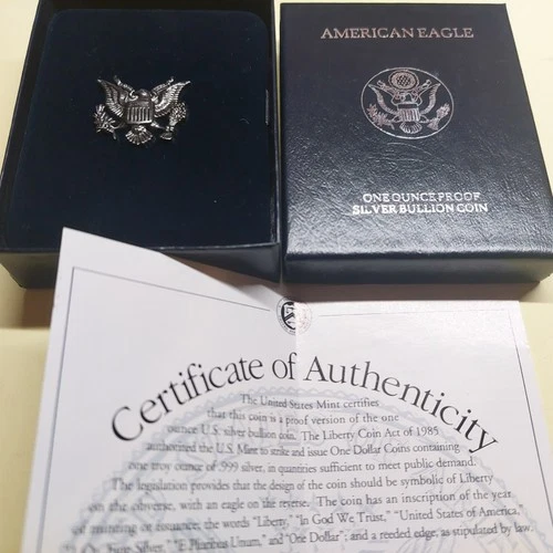 1996 Proof Silver Eagle - Box & CoA - UNCIRCULATED
