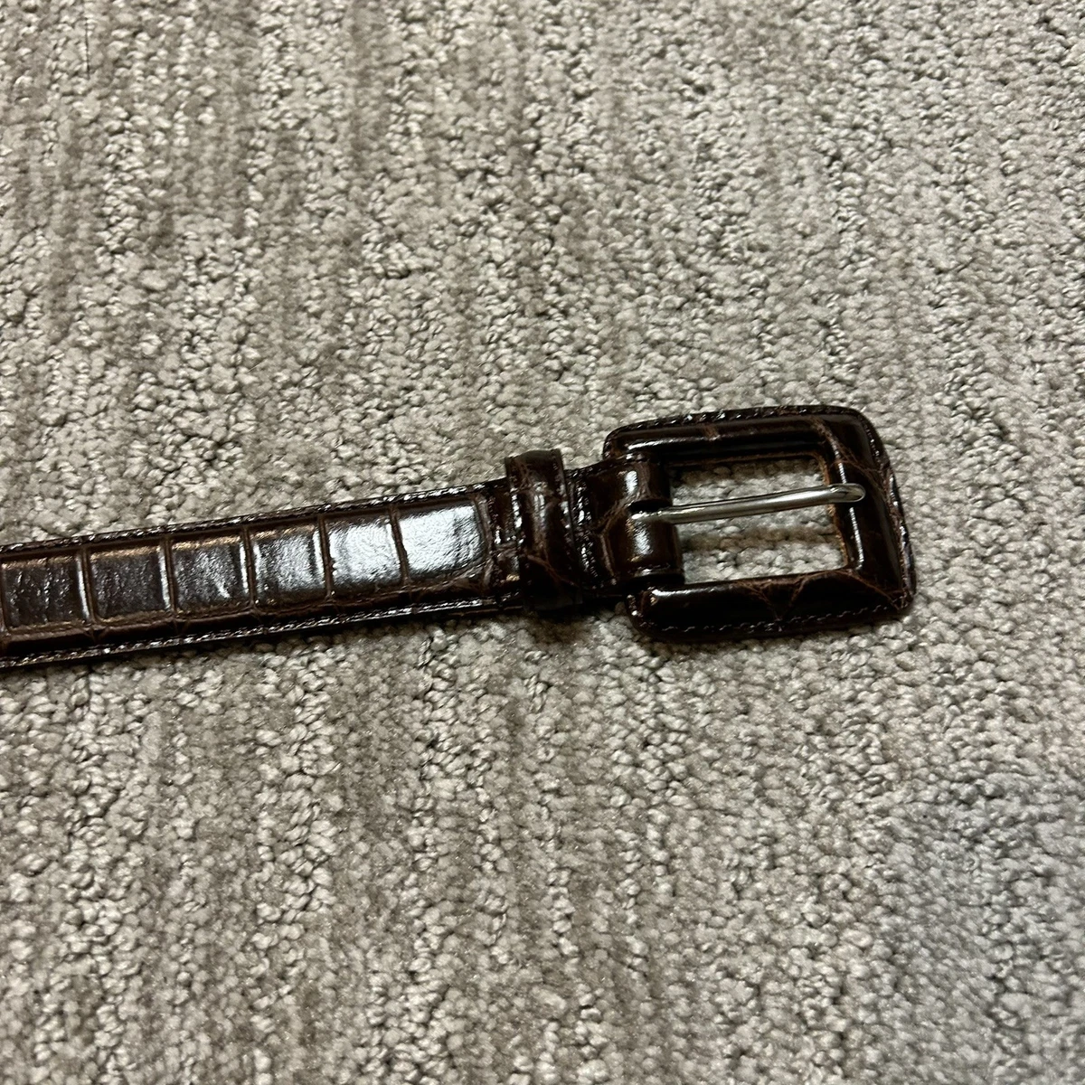 Size L Brown Crocodile/Alligator Belts for Women for sale | eBay display picture 2