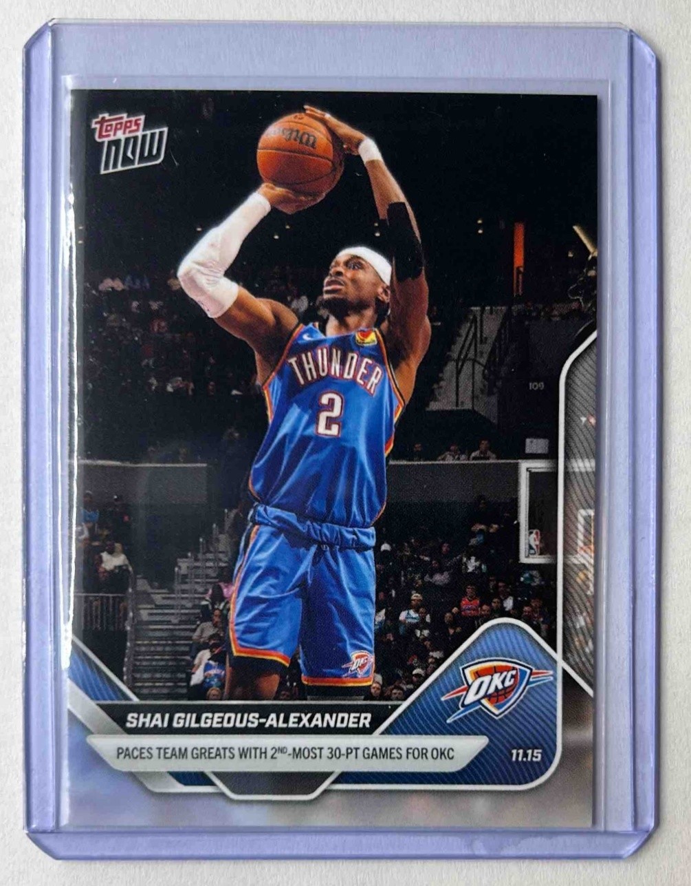 Shai Gilgeous-Alexander 2025-26 Topps Now #56 OKC Thunder PR: 1164