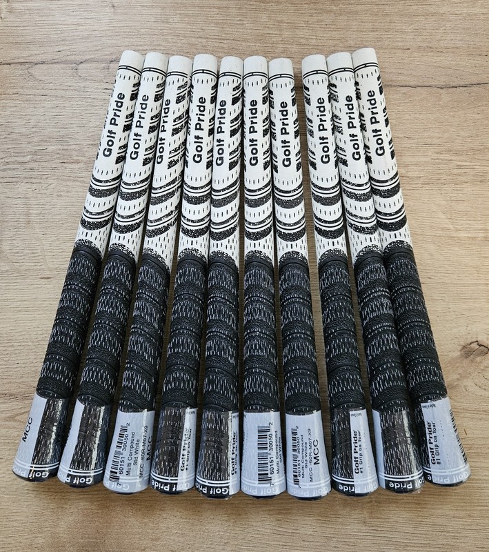 10x New Golf Pride New Decade White And Black Standard Size