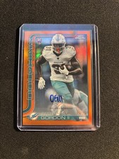 Topps 2025 Chrome Football Ollie Gordon II Miami Dolphins Rookie Orange Auto /25