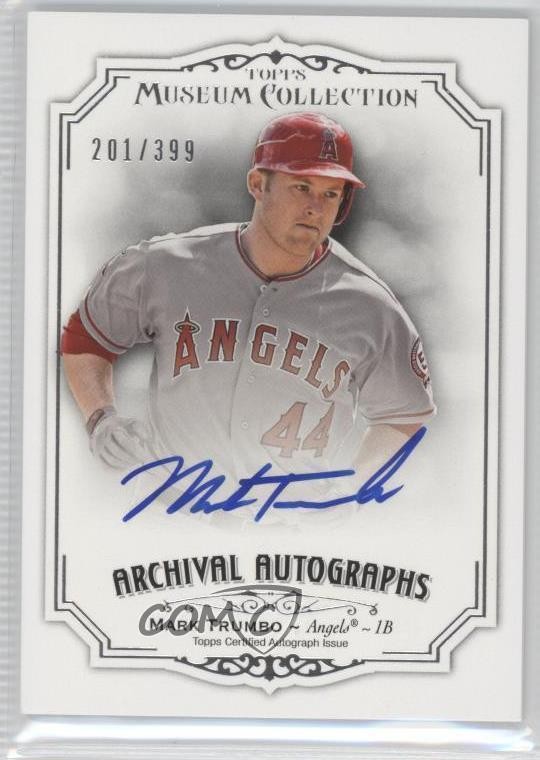 2012 Topps Museum Collection Archival 201/399 Mark Trumbo #AA-MT2 Auto 0p8