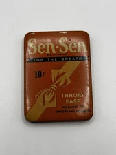 Vintage SEN-SEN For The Breath Freshener Mint Throat Ease Tin With some mints