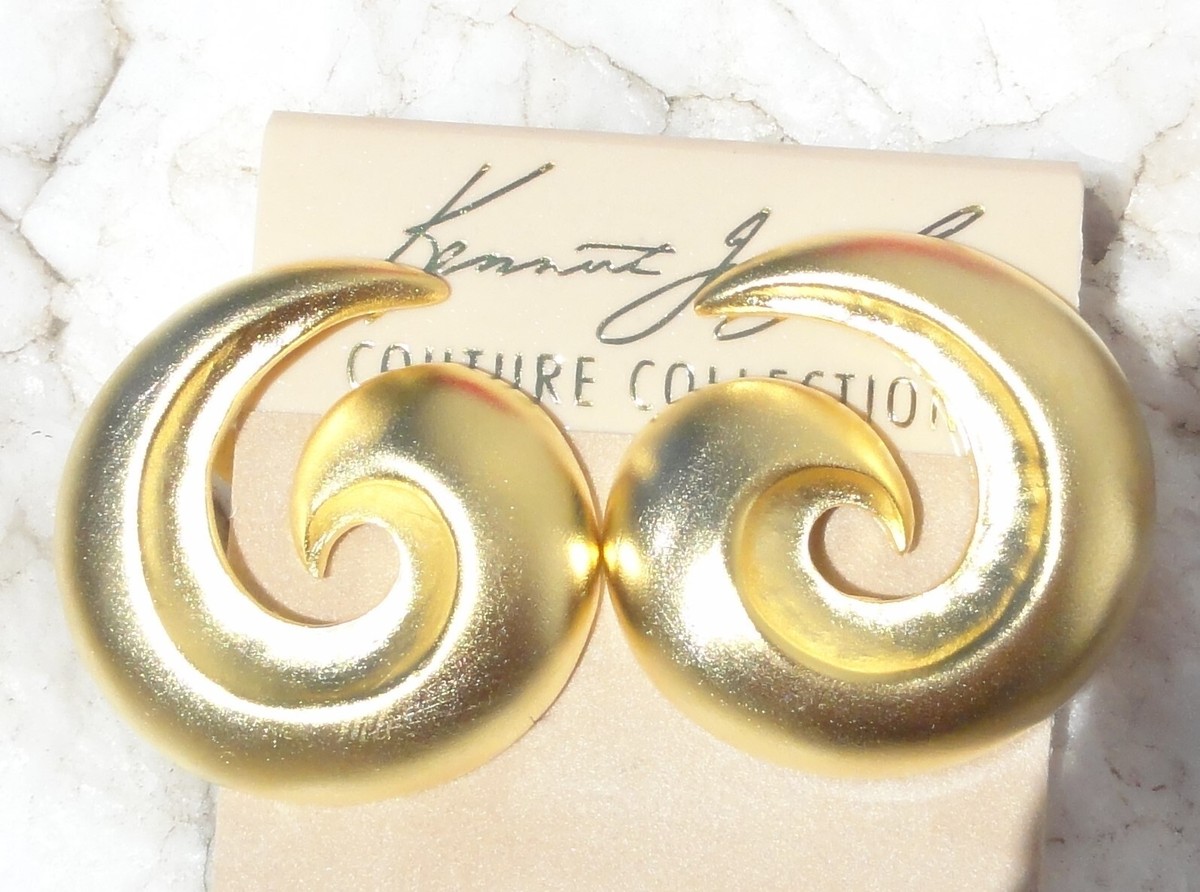 Kenneth Jay Lane GOLD SWIRL PIN