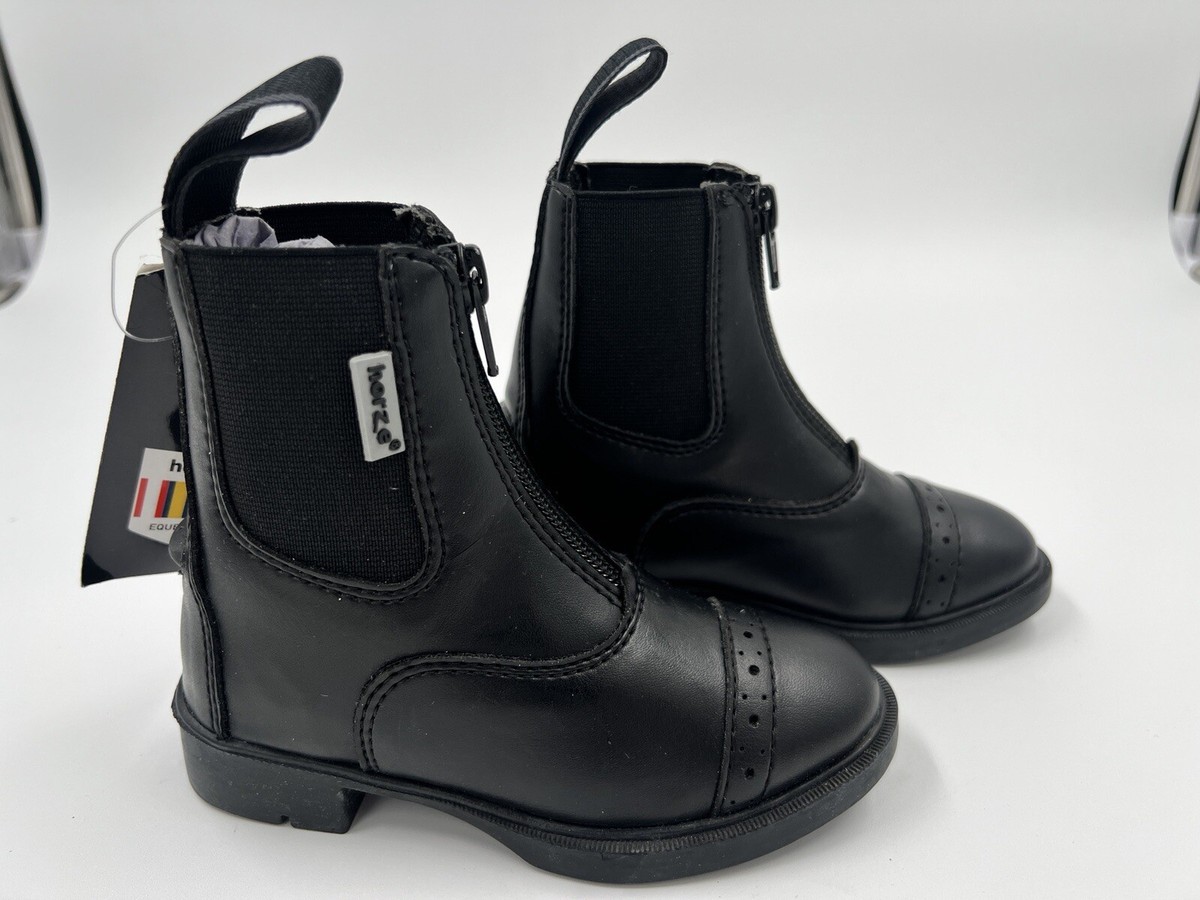 Horze Paddock Wexford Equestrian Boots W/ Front Zip- Child Size 11