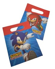 Sonic the hedgehog themed birthday party paper loot bags x 8 party supplies