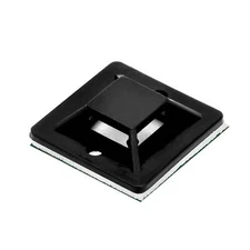 100 Self Adhesive Cable Tie Wire Zip Clamp Mount Clip Holder Base 1" 25mm Black