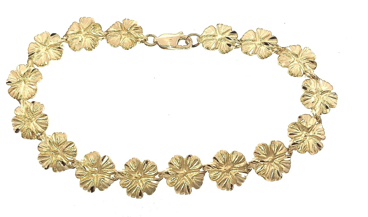 Fancy Tulip Flower Chain Link Bracelet Solid 14k Gold 8mm 6.75 inches – The  Jewelry Gallery of Oyster Bay