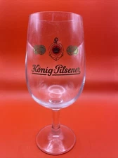 KONIG PILSENER 0.5L Stemmed Beer Glass Tall Pilsner 8” Germany German