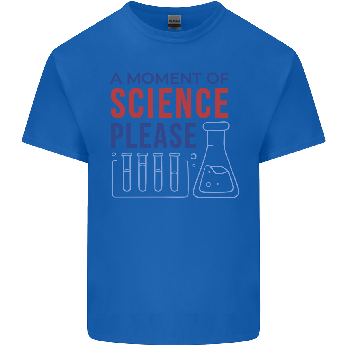 T-shirt Homme Humoristique Chimie - 'A Moment Of Science Please' - Gildan 5000 En Coton