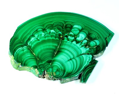 361 CT NATURAL FLOWER PLUME MALACHITE POLISH SLAB TILE UNTREATED GEMSTONE MJ-832