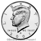 2001 Kennedy Half Dollar Philadelphia and Denver 2 coin set Uncirculated